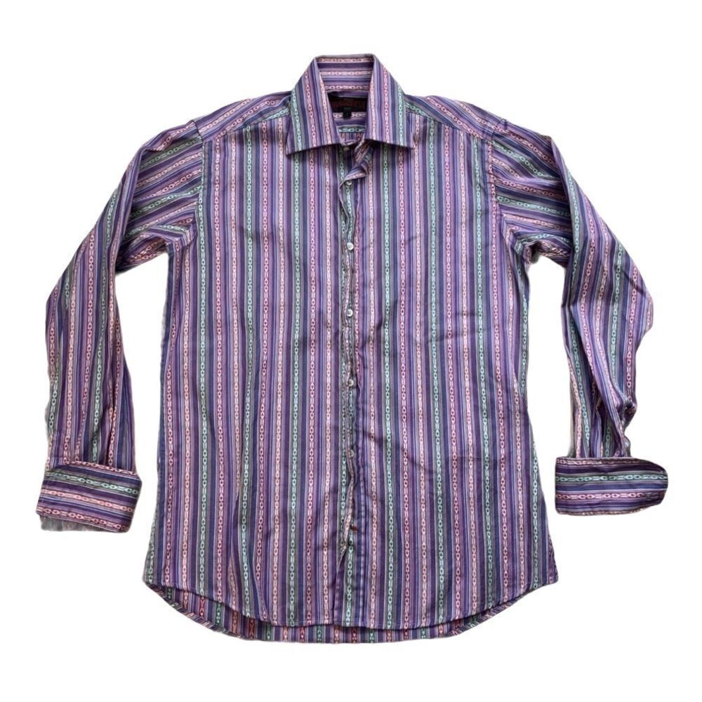 Dragonfly Rock ‘N’ Roll Vision Live purple Button Front Shirt Size S